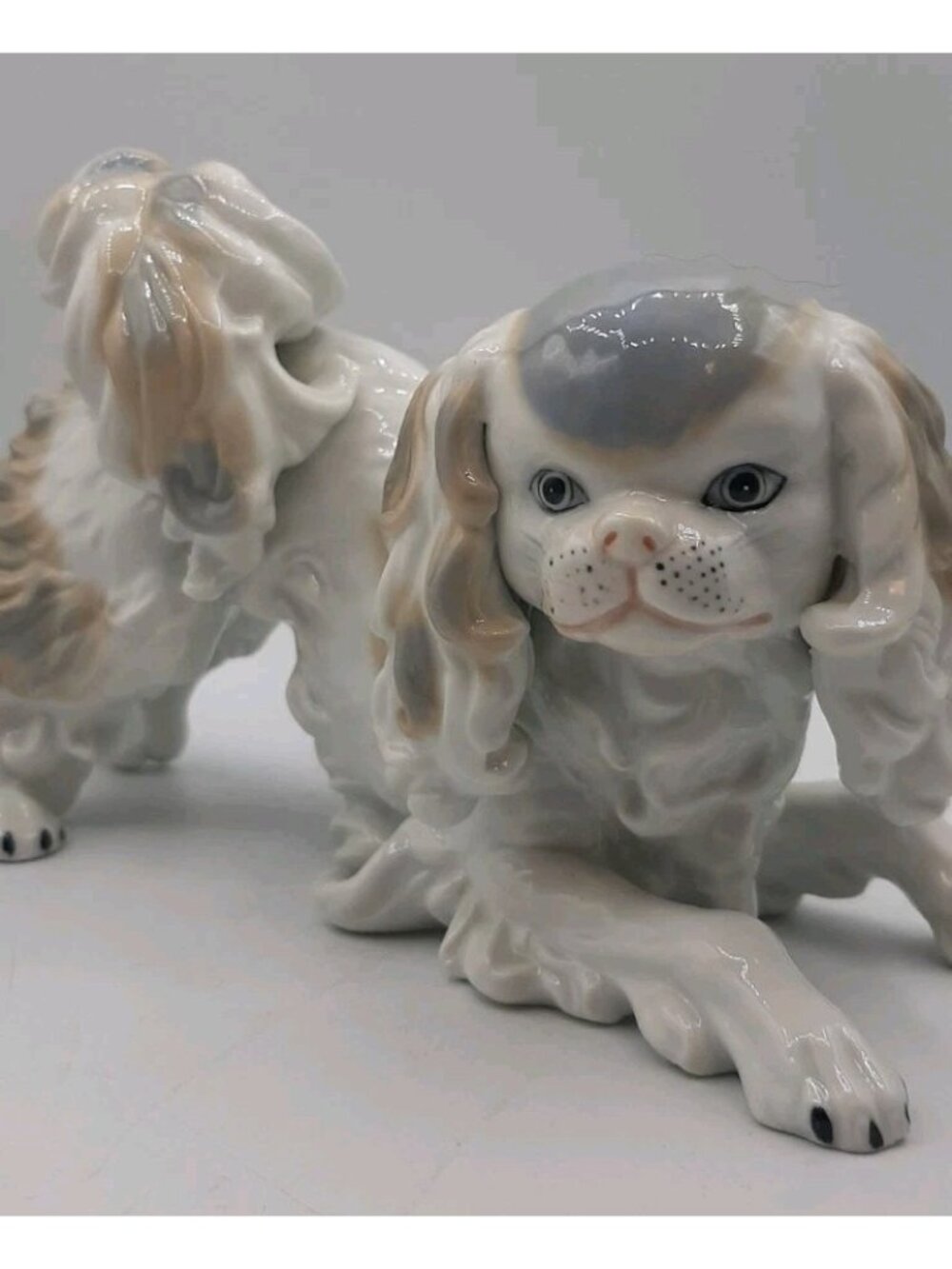 Playful Pekingese Dog MUSEO Fine Porcelain First Edition 1970 Japanese Chin 9.5"